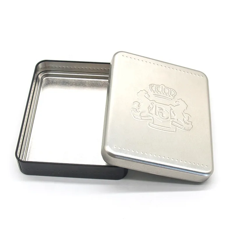 Wholesale Factory Custom candy biscuit cookie square metal mint tin boxes