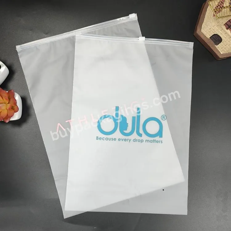 Wholesale Factory Printing Custom Plastic Bag With Logo Clear Frosted Zipper Garment Frosted Zipper Bag - Buy Custom Frosted Plastic Zipper Bag,Custom Plastic Bag With Logo Clear Frosted Zipper,Custom Logo Garment Bag Frosted Zipper Bag.