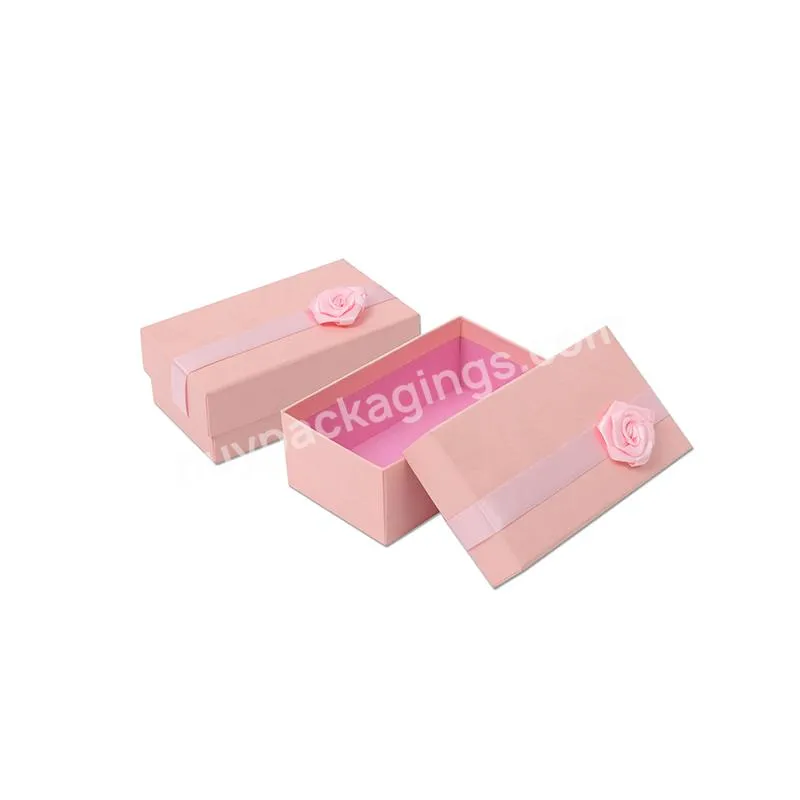 Wholesale Hot-selling Luxury Cardboard Packing Gift Box With Pink Bowknot