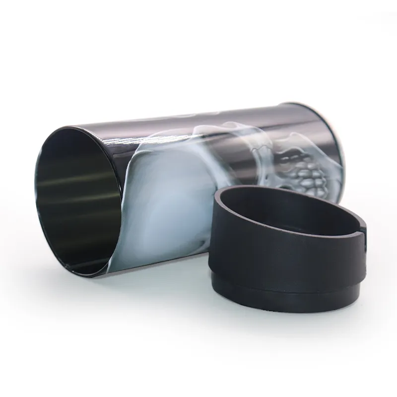 wholesale portable custom metal round ashtray tinplate smoke ashtray tin can