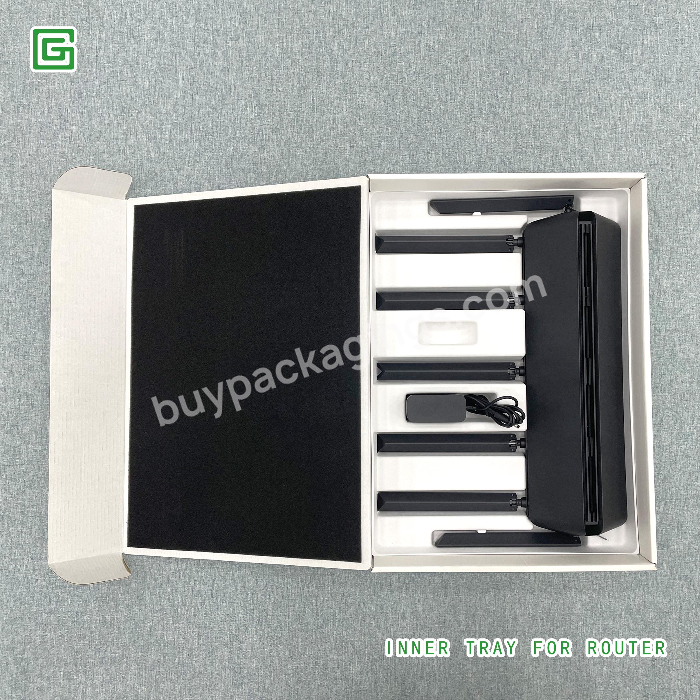 Wholesale Recommend Custom Degradable White Bagasse Router Folding Paper Molded Pulp Tray Packaging