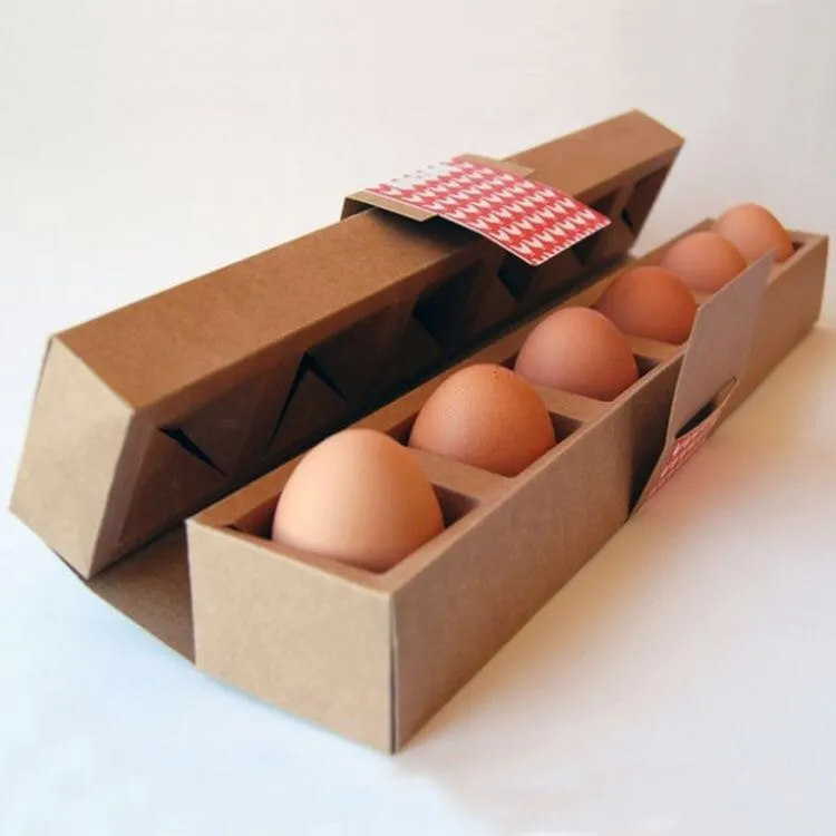 Wholesale recycle cardboard custom paper carton box for egg packaging
