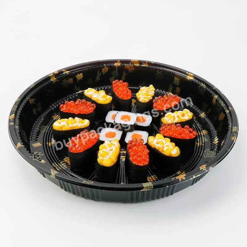 Wholesale Round Custom Japanese High-end Disposable Plastic Takeout Sushi Packing Box