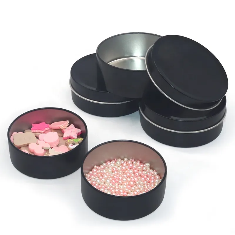 XPD Empty Metal Round Storage Containers Embossed Lid Candle Tin Cans Food Grade Sweets Biscuit Tin Box For Candy