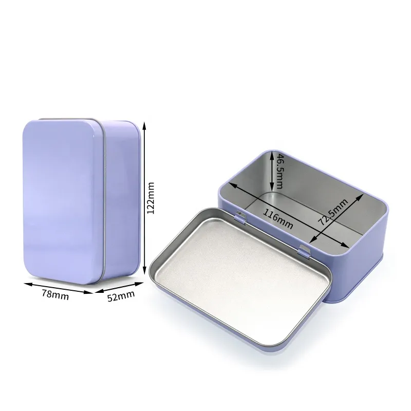 XPD Factory Flip Lid Soap Tin Box Custom Logo Slide Top Rectangle Shape Metal Box Aluminum Gift Packaging Box