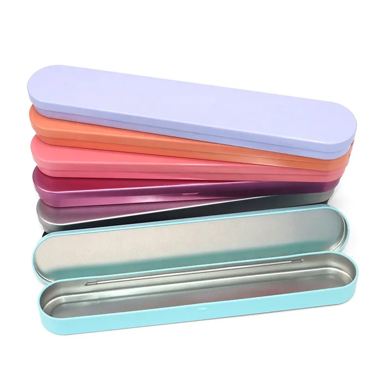 XPD Hinged Pen Pencil Stationery Box Tweezers Packaging Beauty Pedicure Tool Storage Tin Box Cosmetics Small Pencil Tin Case