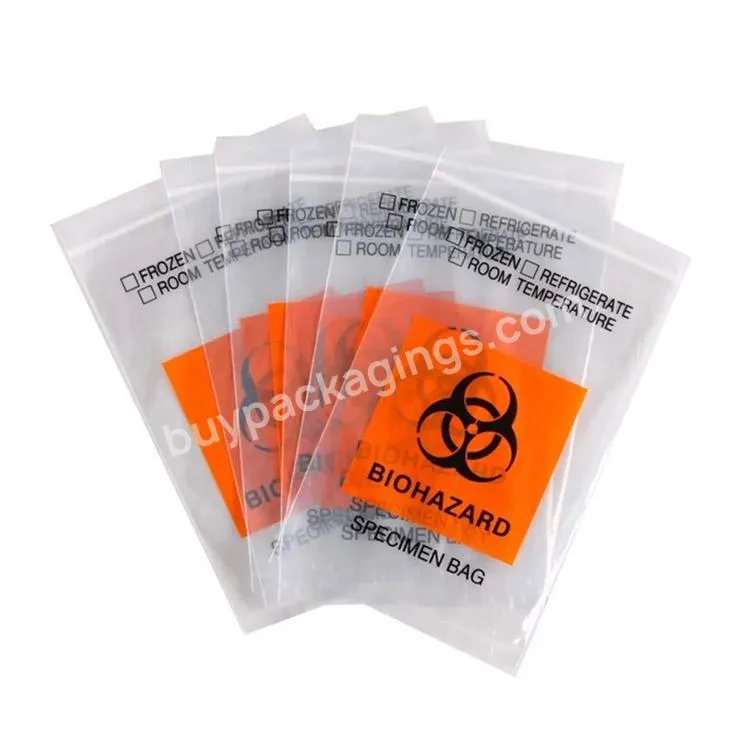 Yellow Red Plastic Ziplock Biohazard Autoclavable Medical Waste Disposal Specimen Bag - Buy Biohazard Ziplock Bags,Autoclavable Biohazard Bag,Biohazard Plastic Bags.