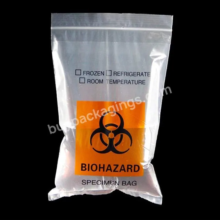 Yellow Red Plastic Ziplock Biohazard Autoclavable Medical Waste Disposal Specimen Bag - Buy Biohazard Ziplock Bags,Autoclavable Biohazard Bag,Biohazard Plastic Bags.