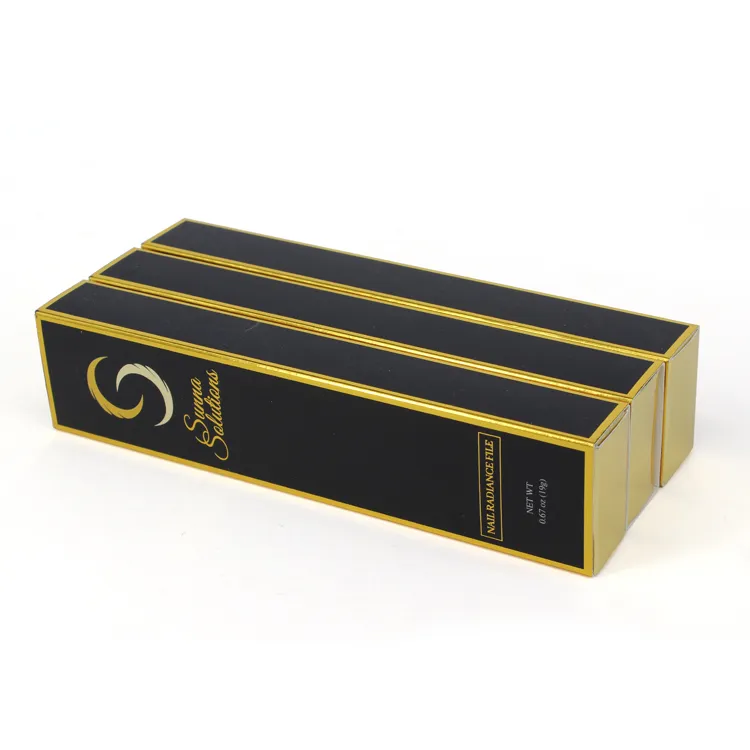 Yilucai Custom Logo Sliding Gold Card Nail Polish Packaging Box Empty