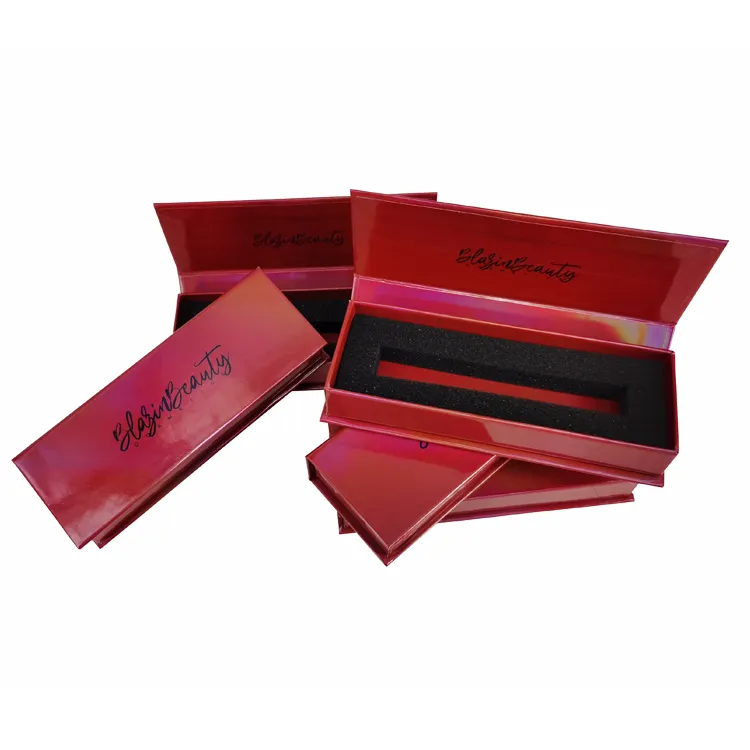 Yilucai Custom Printed Magnet Holographic Lip Gloss Gift Packaging Box