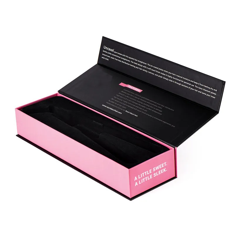 Yilucai Custom Private Label Rigid Board Gift Flat Iron Hair Straightener Packaging Box