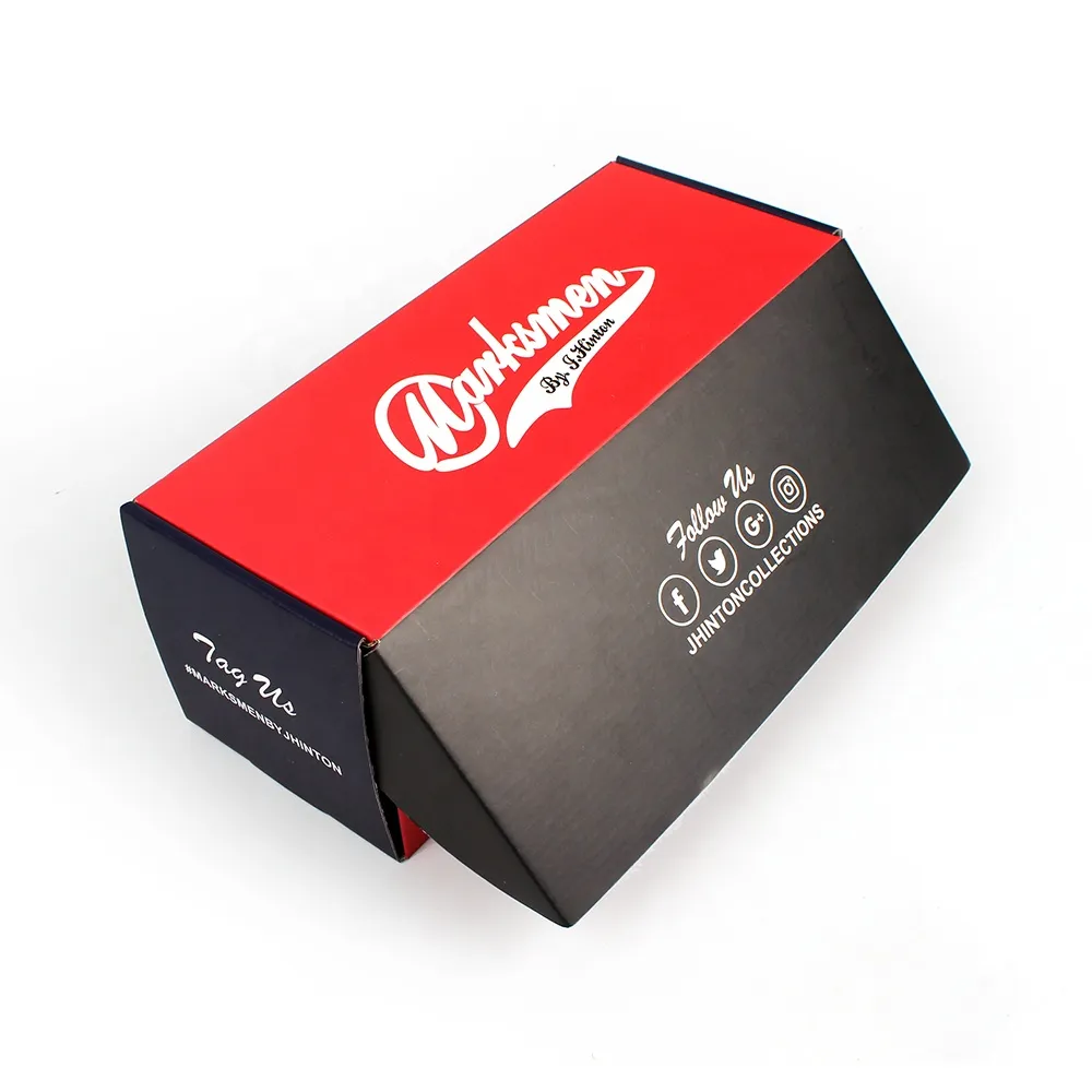 Yilucai wholesale custom logo eco friendly black color corrugated paper slipper box baby shoe packaging box