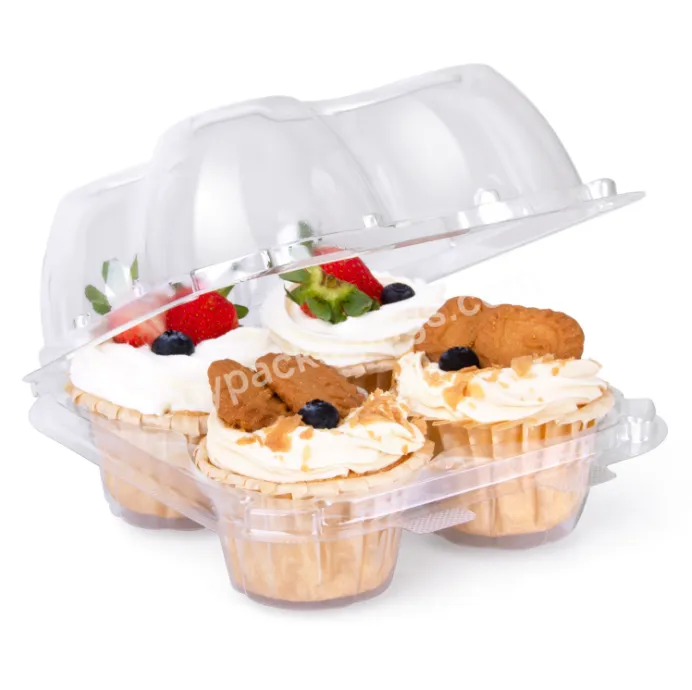 1 2 4 6 12 24 Hole Mini Pet Clear High Quality Plastic Cupcake Container,Custom Cupcake Box And Packaging