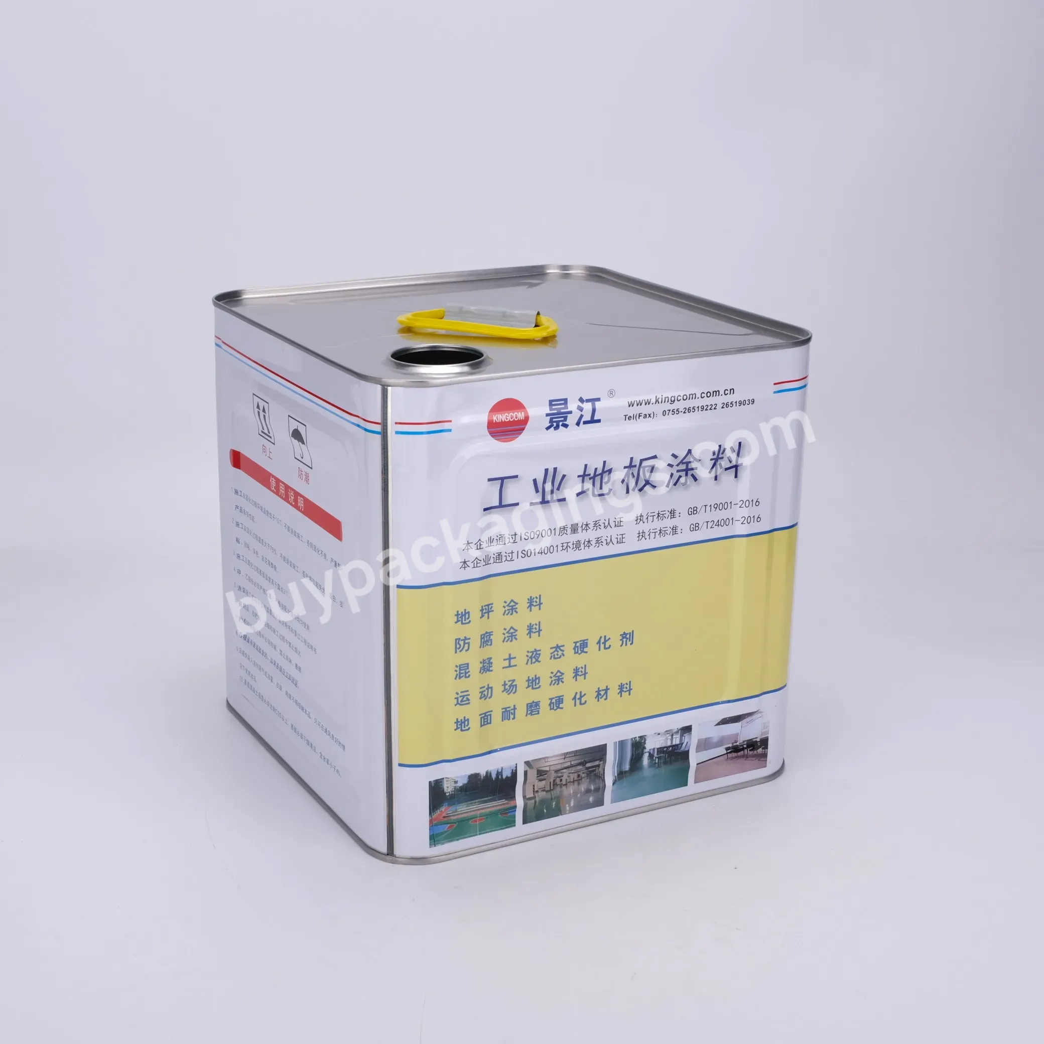 10 Liter Meta Container Square Tin Can For Glue Oil With Plastic Lid - Buy 10 Liter Square Oil Tin Can,10 Litre Metal Container,Tin Can For Glue Oil.
