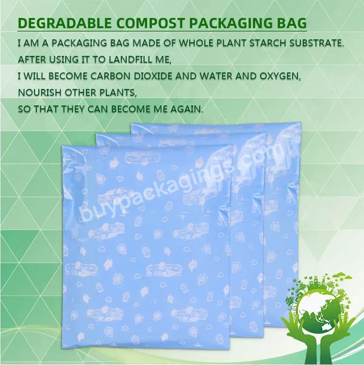 100% Biodegradable Cornstarch Compostable Food Self Adhesive Seal Corn Starch Bag
