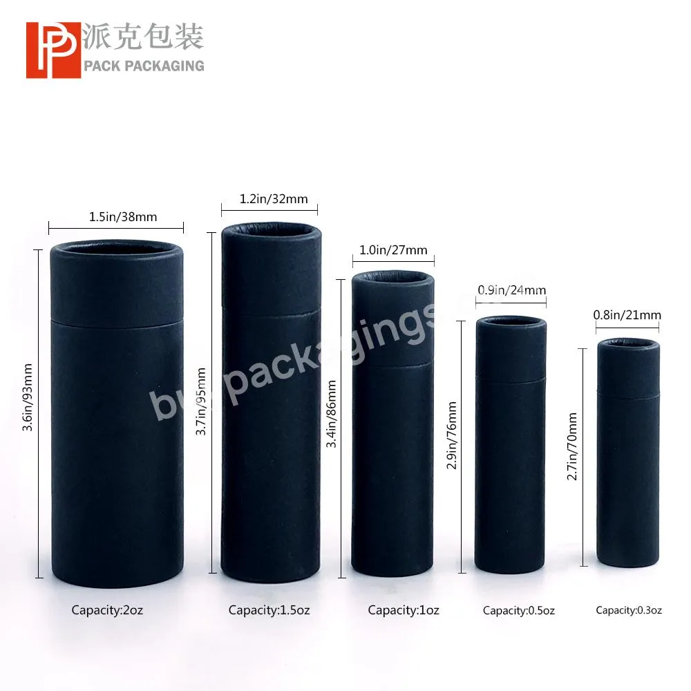 100% Biodegradable Custom Printing Paper Cardboard Package Push Up Kraft Paper Tube for Lip Balm Deodorant Cosmetic Packaging