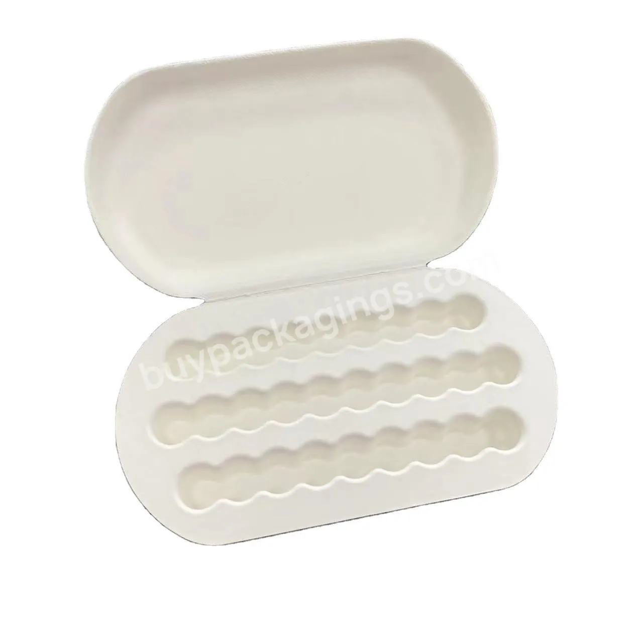 100% Biodegradable Recycled Popular Essence Paper Molded Pulp Whole Set Packaging With Inner Tray - Buy Frisbee Clasp Pulp Box,Bagasse Pulp Packaging,Molded Paper Pulp Box.