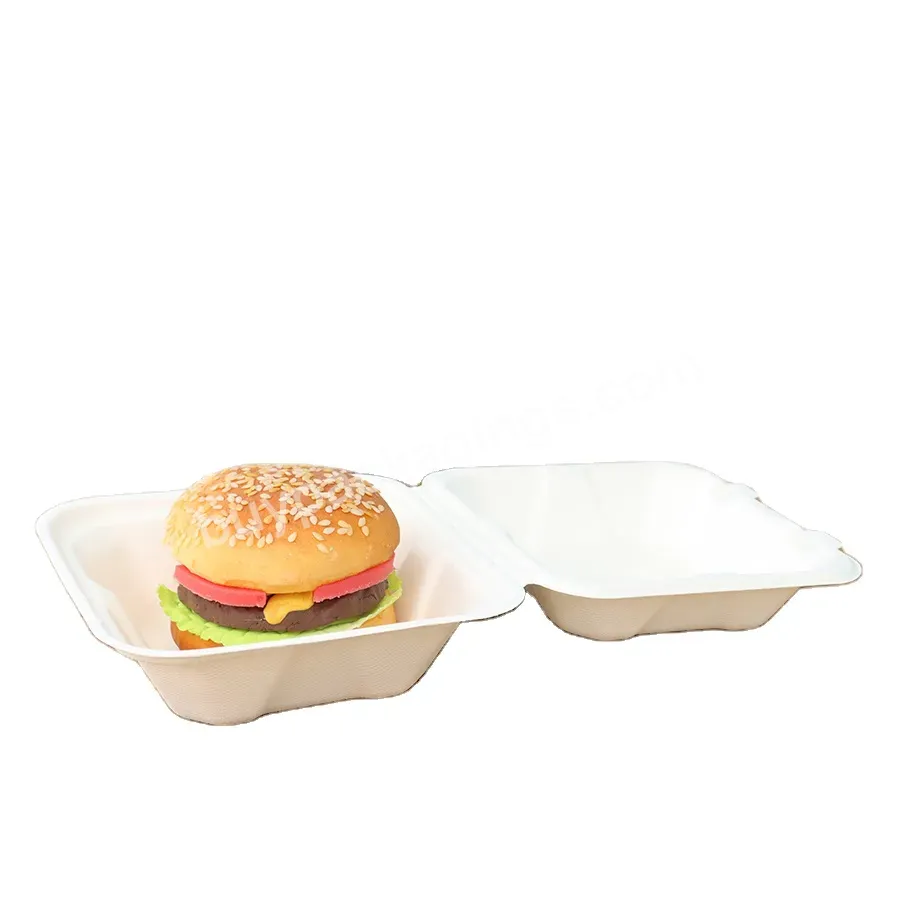 100% Biodegradable Takeout Containers Wholesale Burger Box Bagasse To-go Boxes For Food - Buy Burger Box,Takeout Containers,Bagasse To-go Boxes.