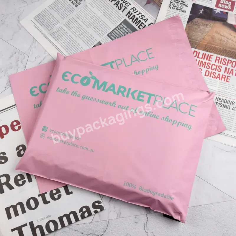 100% Compostable Biodegradable Pink Mailer Poly Packaging Plastic Mail Envelopes Courier Packing Shipping Bag For Shipping - Buy Biodegradable Pink Mailer Bag,Packing Shipping Bag For Clothes,Plastic Mail Envelopes Bag.