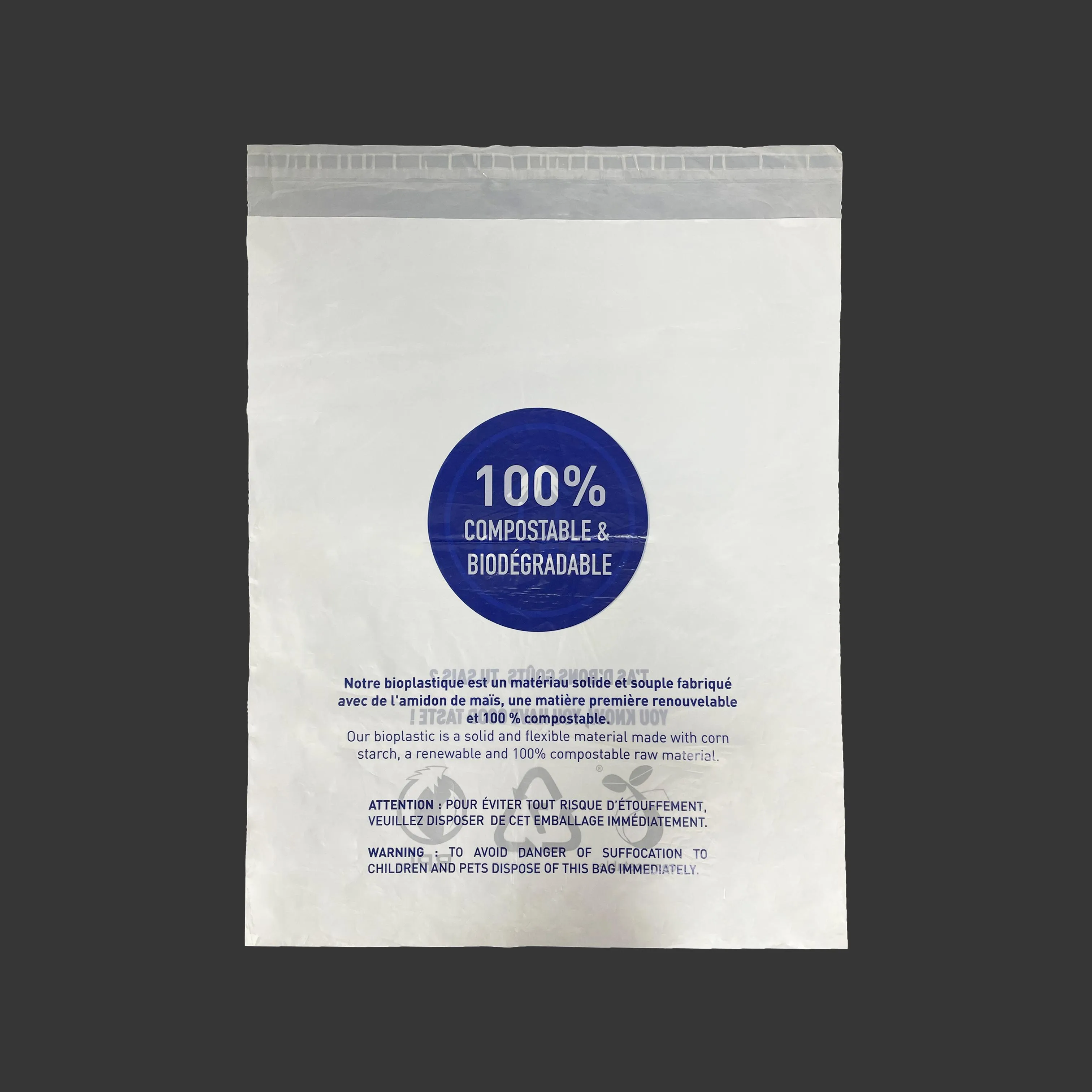 100% Compostable Custom Poly Mailing Envelope Bag Biodegradable Clothing Packaging
