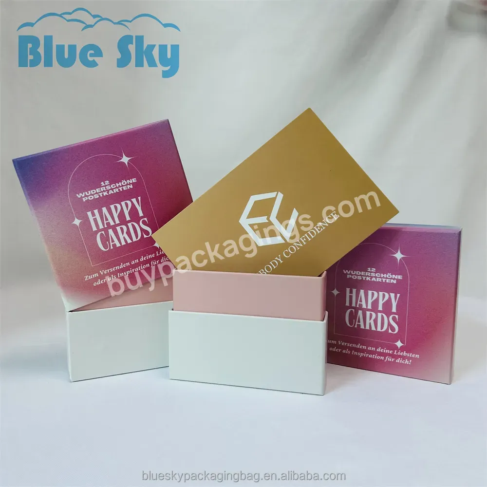 100% Environmental Protection Custom Color Size Logo Fixed Card Sleeve Insert Postcard Box Business Card Thank You Card Box - Buy Cosmetic Bottle Paper Box,Headset Paper Box,Customized Any Size Design Paper Box.