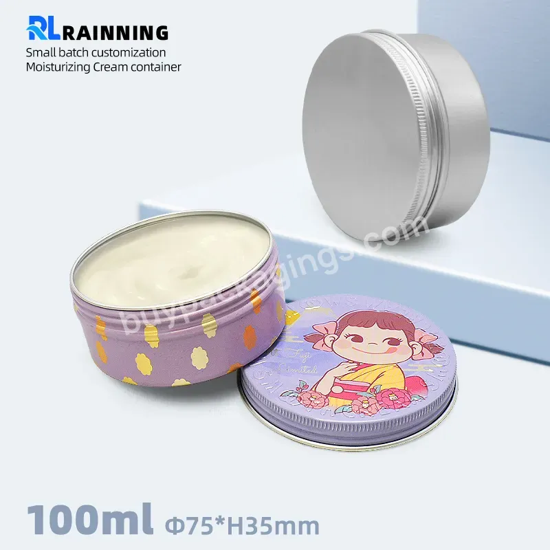 100 Ml Cosmetic Aluminum Jar With Lid Silver Small Round Shape Cosmetic Packaging Tins - Buy Cosmetic Aluminum Jar,Aluminum Jar With Lid,Cosmetic Packaging.