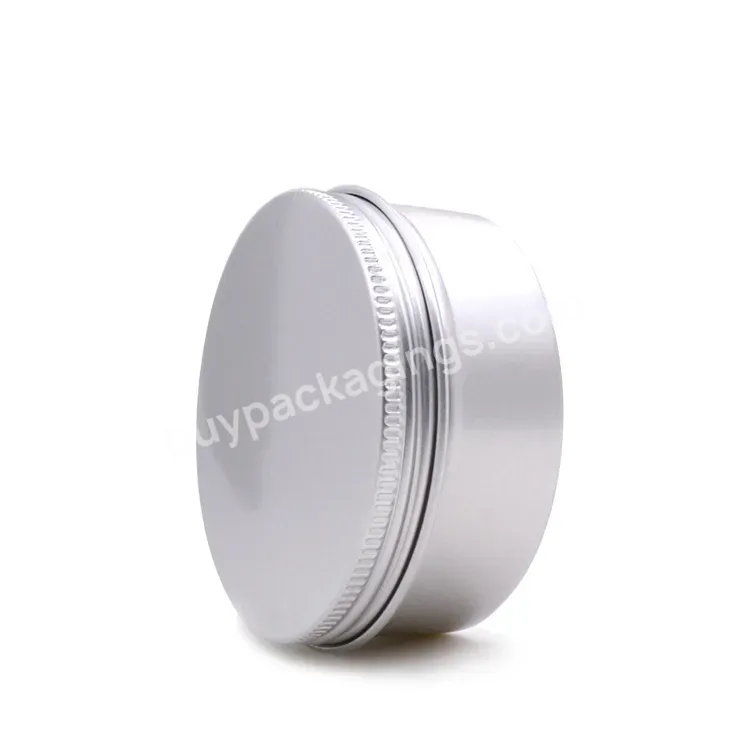 100 Ml Cosmetic Aluminum Jar With Lid Silver Small Round Shape Cosmetic Packaging Tins - Buy Cosmetic Aluminum Jar,Aluminum Jar With Lid,Cosmetic Packaging.