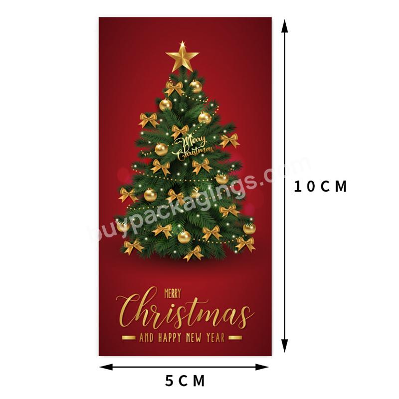 100 Pcs 5*10cm Christmas Sticker Labels Self Adhesive Name Tags Christmas Gift Paper Stickers For Packaging - Buy Christmas Sticker Labels,Self Adhesive Name Tags,Christmas Gift Paper Stickers.