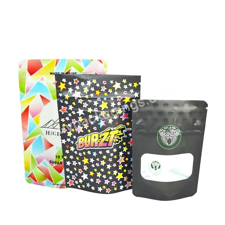 100% Recycle Biodegradable Custom Logo Resealable Matte Foil Mylar Zip Lock Bags Stand Up Pouch With Window - Buy Custom Plastic Packaging Bag For Socks,Recyclable Stand Up Pouch,Stand Up Pouch.