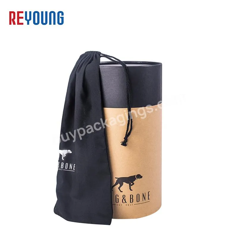 100% Recycled Custom Packing Strong Kraft Cardboard Brown Black Big Paper Tube For Clothing Or Blanket