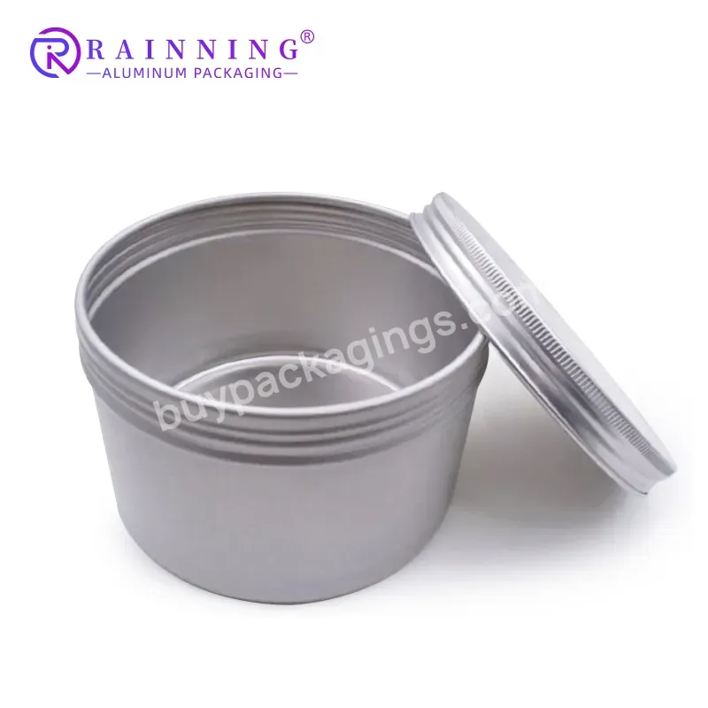 1000ml Aluminum Tin Cosmetic Aluminum Jar With Lid Silver Small Round Shape Cosmetic Packaging Tins