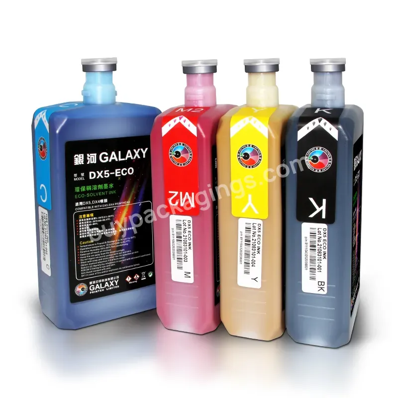 1000ml Galaxy Dx5 Eco Solvent Ink For Galaxy C M Y K With Dx5 Printhead - Buy Cheap Original Galaxy Printer Ink Dx5 Yinhe Eco Solvent For Sale,Dx5 Print Head Eco-solvent Ink Galaxy,Galaxy Dx5 Eco Solvent Ink/eco-solvent Ink For Ep-son Dx5/dx4/dx7 Printer.