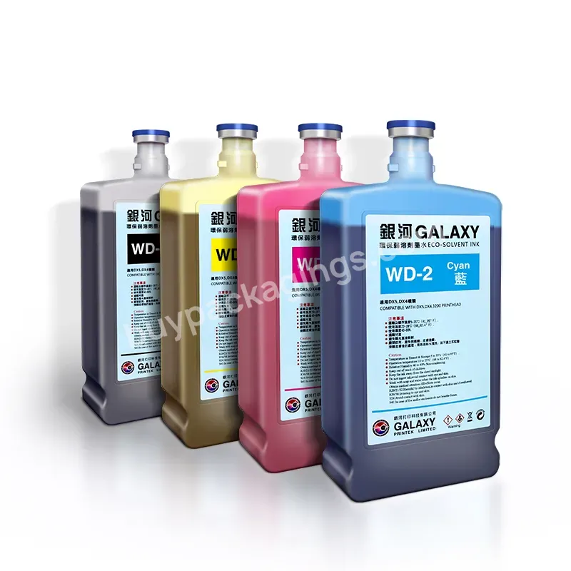 1000ml High Quality New Label Galaxy Dx5 Eco Solvent Ink For Dx5 Dx7 Tx800 Xp600 Printhead Ecosolvent Inkjet Printer