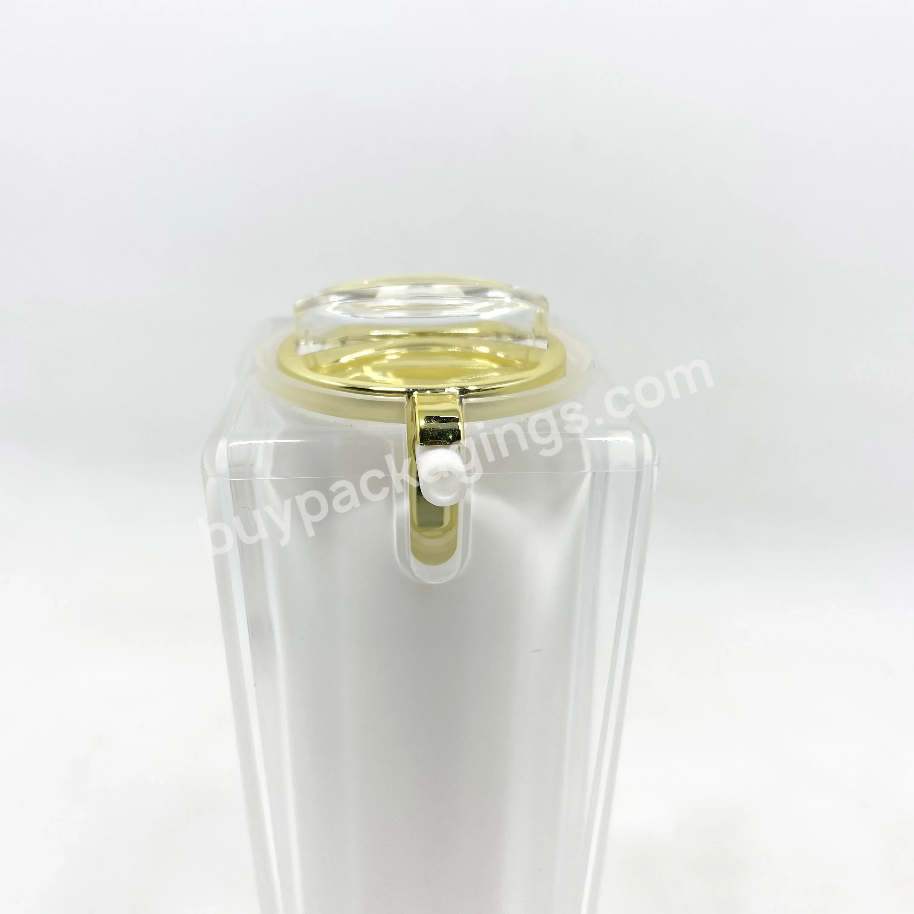 100ml 120ml Luxury Square Cosmetic Bottle Plastic Lotion Bottles With Pump Acrylic Cosmetic Bottles And Jars - Buy Luxury Acrylic Cosmetic Jars,Square Cosmetic Bottle And Jar,Acrylic Cosmetic Packaging.