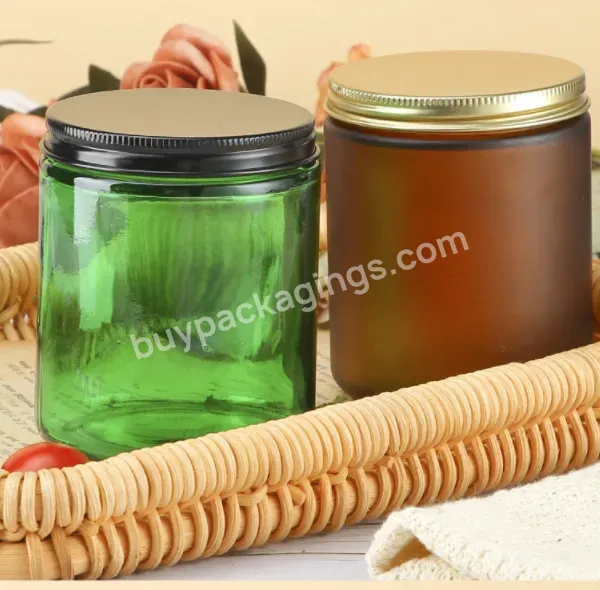 100ml 250ml 4oz 6oz 8oz 12oz Wholesale Christmas Candle Jars Matte Black Clear Amber Private Label Candle Jars Glass