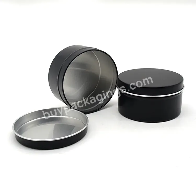 100ml Customised Candle Tea Round Tin Boxes Round Metal Tins Empty Aluminum Storage Containers With Matte Finishing - Buy Round Tin With Matte Finishing,Tin Boxes Customised,Round Metal Tins Empty Aluminum Storage Containers.