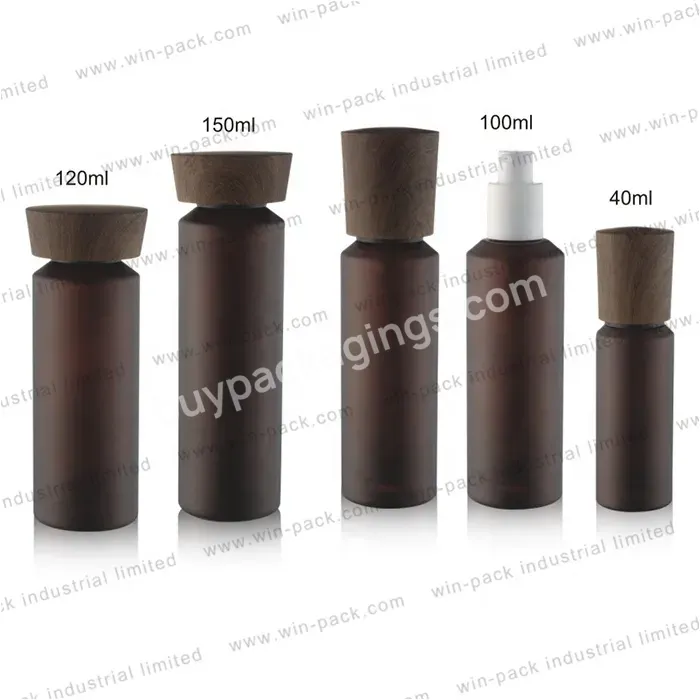 100ml Fancy Luxury Unique Cosmetic Glass Pump Lotion Bottle With Black Wooden Color Lid And Stopper - Buy Black Wooden Lotion Bottle With Pump,Bottle With Black Wooden,Lotion Bottle.