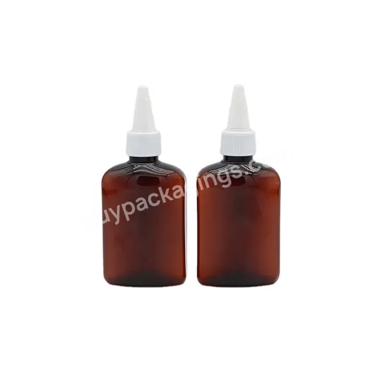100ml Flat Shoulder Shape Hair Oil Squeeze Plastic Bottle With Twist Top Cap - Buy Hair Oil Squeeze Bottle,Bottle With Twist Top Cap,100ml Flat Shoulder Bottle.