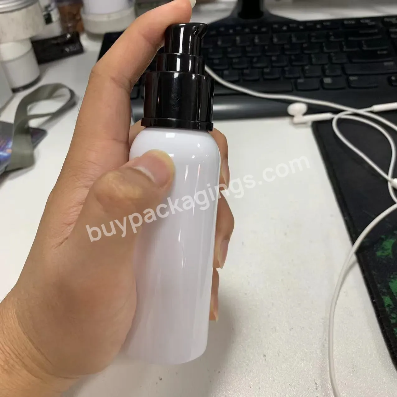 100ml White Plastic Pump Bottle Wholesale 100 Ml Skin Care Lotion Packaging White Cosmetic Own Label Pump Bottles - Buy White Plastic Pump Bottle,White Cosmetic Own Label Pump Bottles,White Skin Care Bottles.