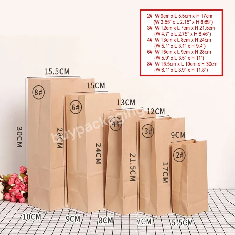 100pcs 500pcs Paper Bag Brown Kraft Gift Packing Biscuits Candy Food Cookie Nuts Snack Baking Package - Buy Gift Bags Cheap Gift Bags,High Quality Home Garden,Food Cookie Nuts Snack Baking Package.