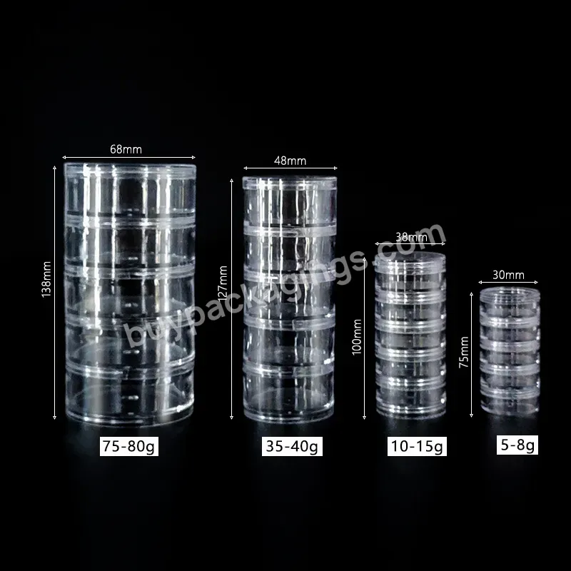 10g Multilayered Cosmetic Stackable Powder Jar Cheap Mini Clear Jar 5g 5layers For Each Set - Buy 10g Stackable Powder Jar,Cosmetic Stacked Cosmetic Jar,Clear Mini Stacking Jars.