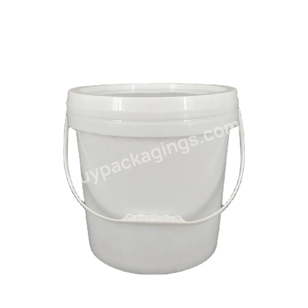 10l Plastic Bucket With Lid And Handle Food Grade,White Color Pail For Paint Packing