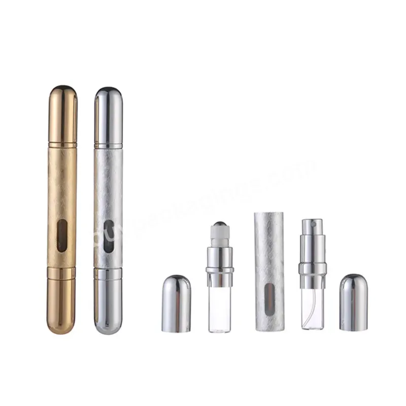 10ml Aluminum Perfume Bottles Two-in-one Roll On Bottles + Spray Bottles - Buy Two-in-one Roll On Bottles + Spray Bottles,Aluminum Roll On Bottles,Aluminum Perfume Spray Bottles.