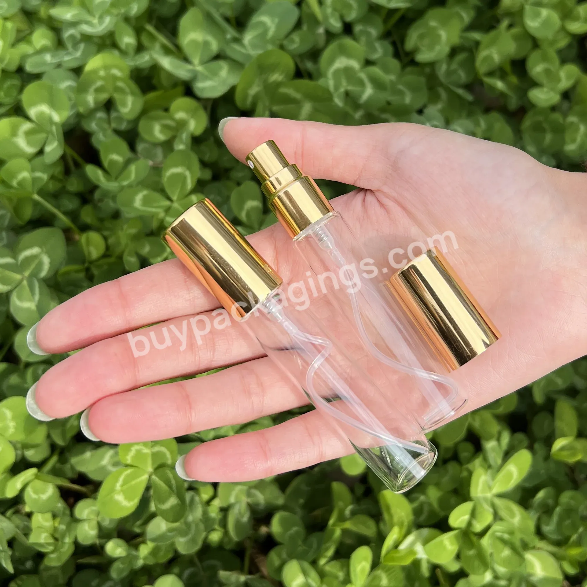 10ml Empty Travel Perfume Sample Spray Glass Pump Bottle Packaging Cosmetics Bottle With Gold Aluminium Sprayer - Buy Perfume Glass Bottle With Box Perfume Samples Packaging Perfumes Original 2ml Glass Spray Bottle,Clear Glass Perfume Oil Bottles 12