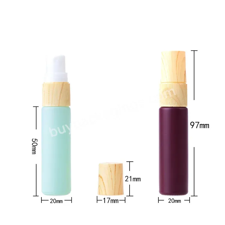 10ml Macaron Color Perfume Atomizer Frosted Glass Spray Bottle Pump Portable Travel Container Cosmetic With Wood Grain Spray Cap - Buy 10ml Macaron Glass Spray Bottle,10ml Spray Glass Bottles,Perfume Spray Bottle.