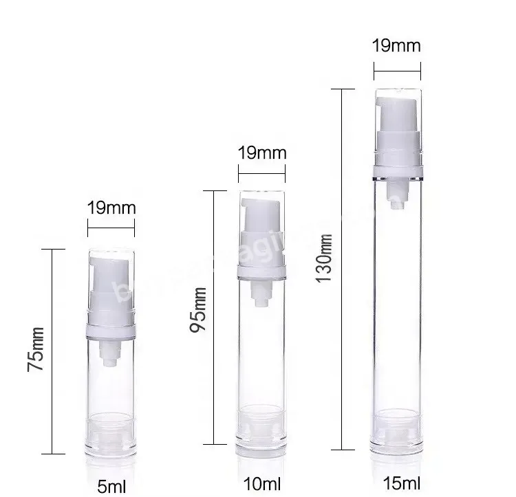 10ml Mini Plastic Transparent Airless Portable Pump Lotion Bottle - Buy Airless Lotion Bottle,Plastic Airless Lotion Bottle,10ml Portable Pump Bottle.