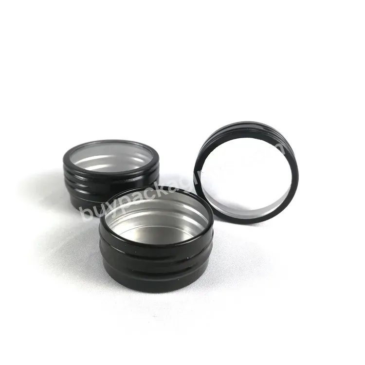 10ml Round Aluminum Tin Jars With Window Nail Box Tea Candle 10g Mini Sample Jar Lip Balm Tin Cosmetic Container Jewelry Storage
