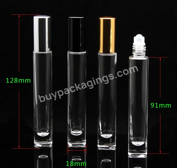 10ml Thick Glass Roll On Perfume Bottle With Steeliness Roller Ball