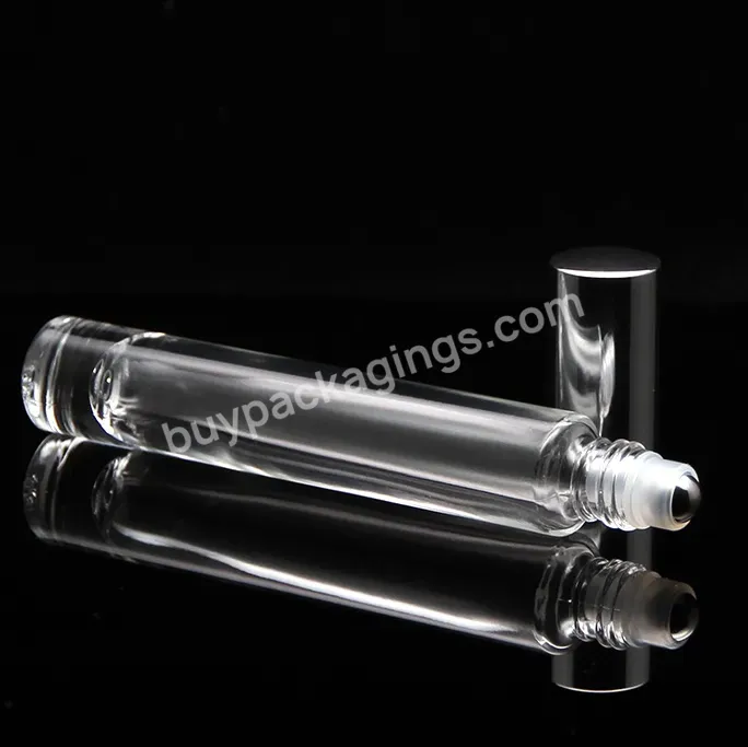 10ml Thick Glass Roll On Perfume Bottle With Steeliness Roller Ball
