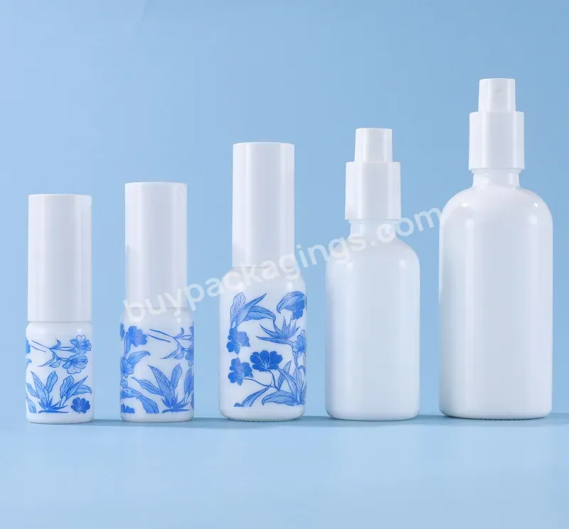 10ml/15ml/30ml/50ml/100ml White Porcelain Glass Perfume Spray Bottles With White Spay Caps - Buy White Glass Bottle,White Spray Bottle,Spray Mist Bottles.